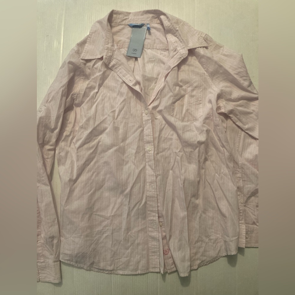 NWT izod pink striped blouse xl